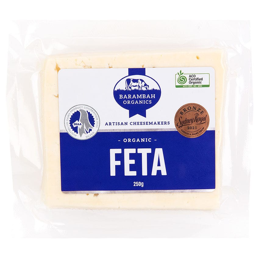 Barambah Organics Feta Cheese Block 200g