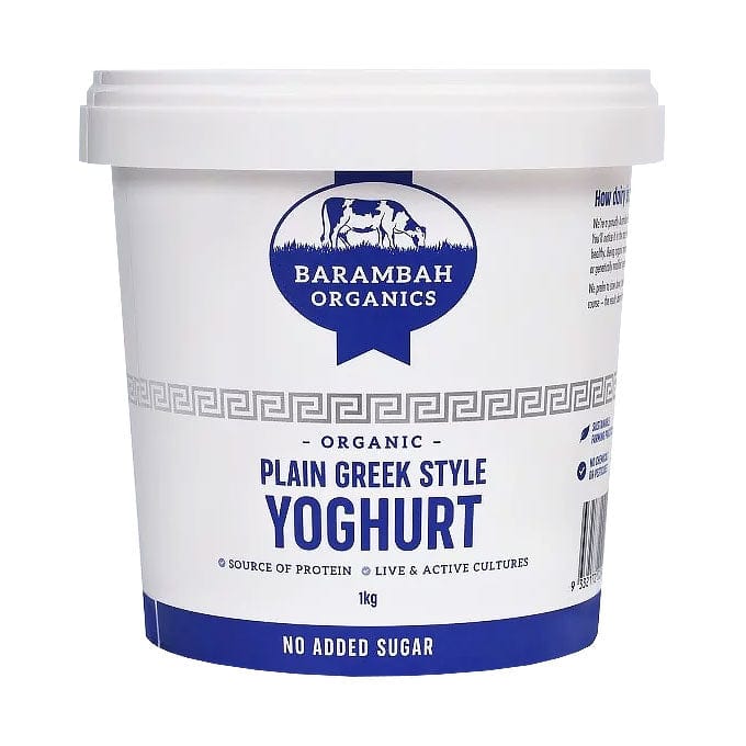 Barambah Organics Plain Greek Style Yoghurt 1kg