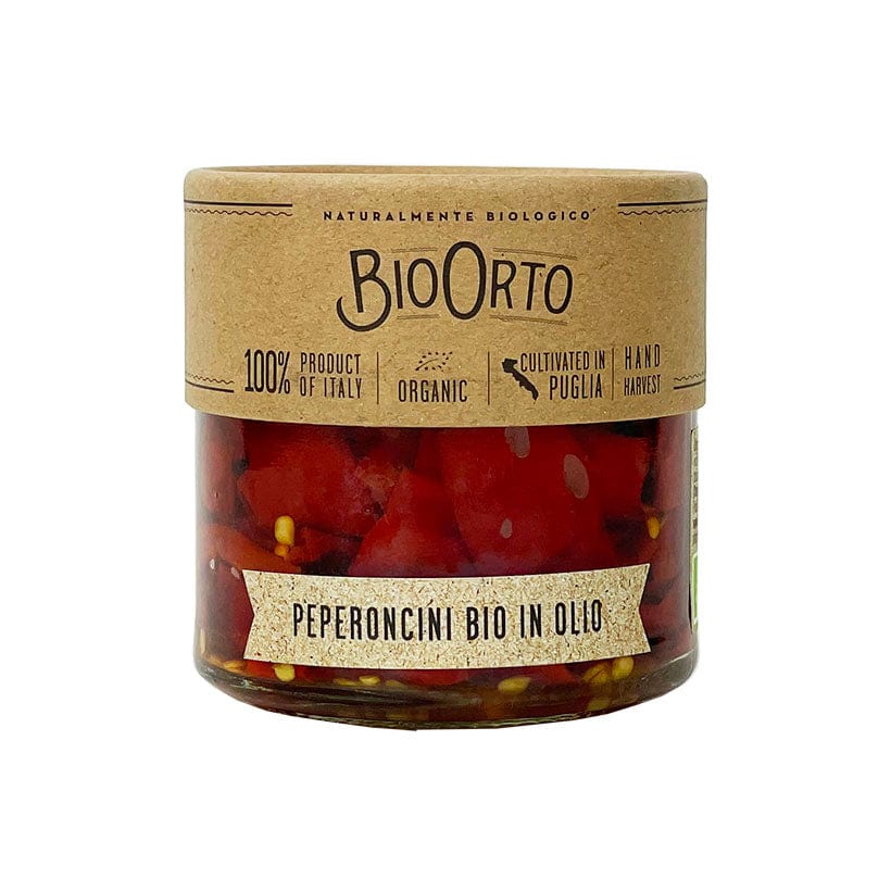 BioOrto Pepperoncino Chilli Pepper in Oil 180g