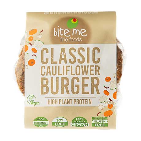 Bite Me Fine Foods Classic Cauliflower Burger Patties 250g