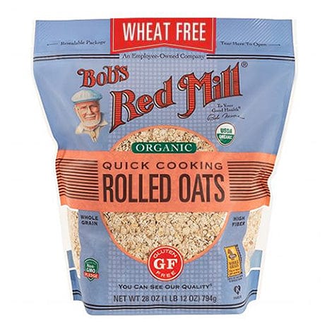 Bobâ€™s Red Mill Organic Quick Cooking Rolled Oats Pure Wheat Free 907g