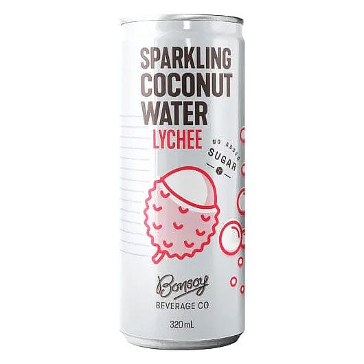 Bonsoy Beverage Co Sparkling Coconut Water with Lychee 320ml