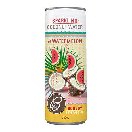 Bonsoy Beverage Co Sparkling Coconut Water with Watermelon  320ml