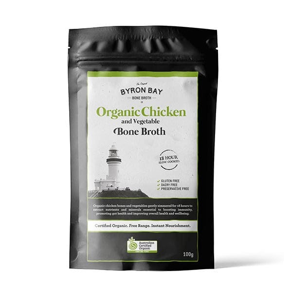 Byron Bay Bone Broth Organic Chicken and Vegetable Broth Powdered
 100g