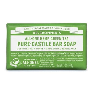 Dr Bronner's Pure-Castile Bar Soap Green Tea 140g