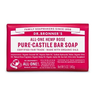 Dr Bronner's Pure-Castile Bar Soap Rose 140g