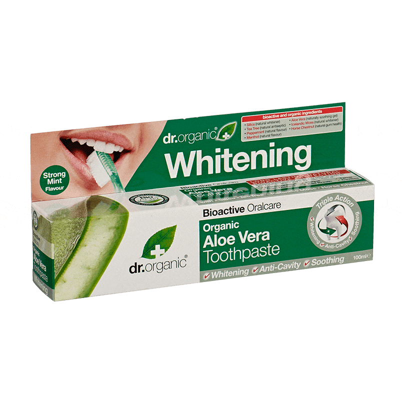 Dr Organic Toothpaste (Whitening) Aloe Vera 100ml