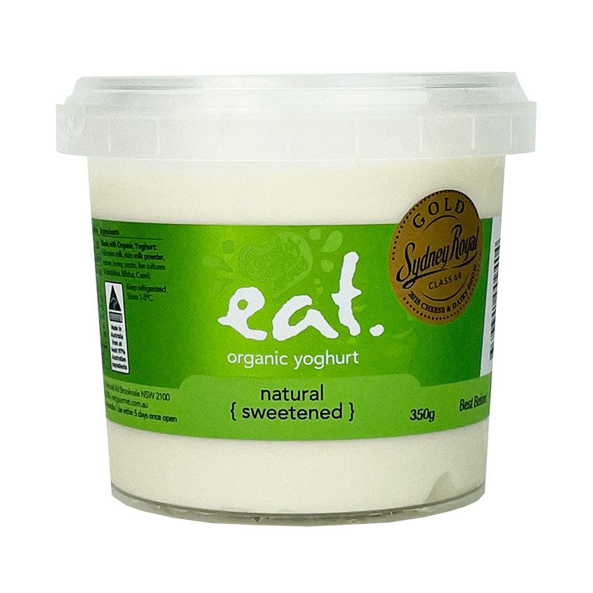 Eat Organic Natural Sweetened Yoghurt  350g
