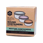 Ever Eco Round Containers Spring Pastels set of 3