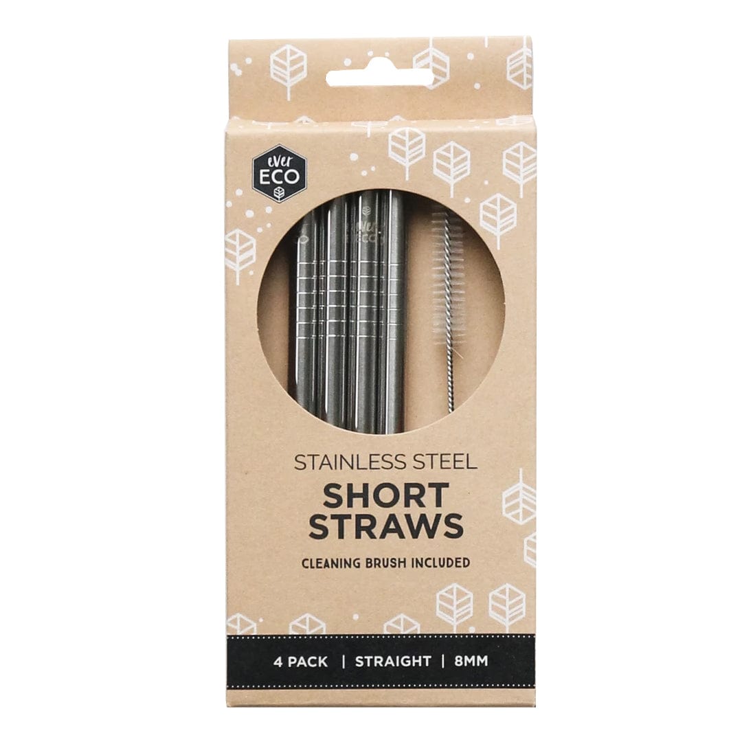 Ever Eco Stainless Steel Straws Short 4 pack