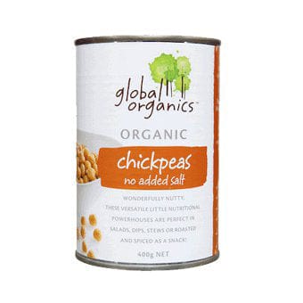 Global Organics Chick Peas No Added Salt 400g