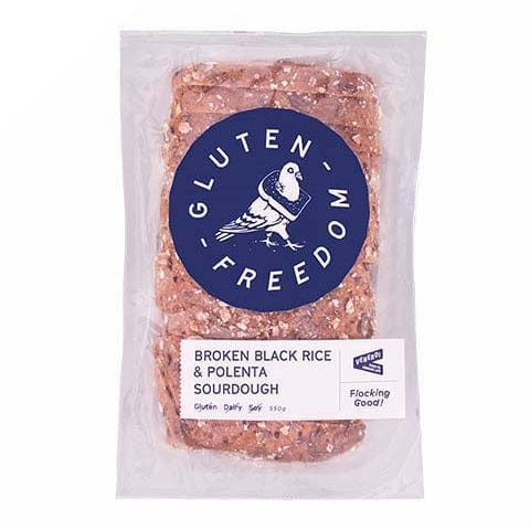 Gluten Freedom Broken Black Rice and Polenta Sourdough - Frozen 550g