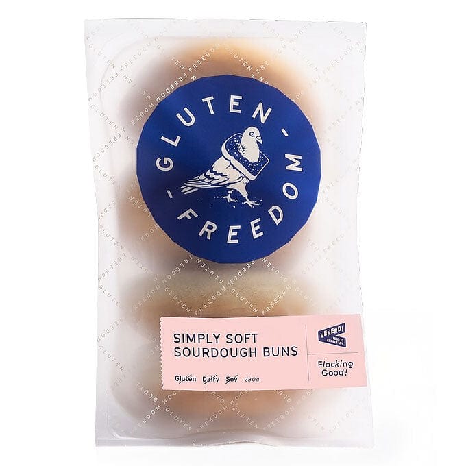 Gluten Freedom Simply Soft Sourdough Buns - Frozen 280g