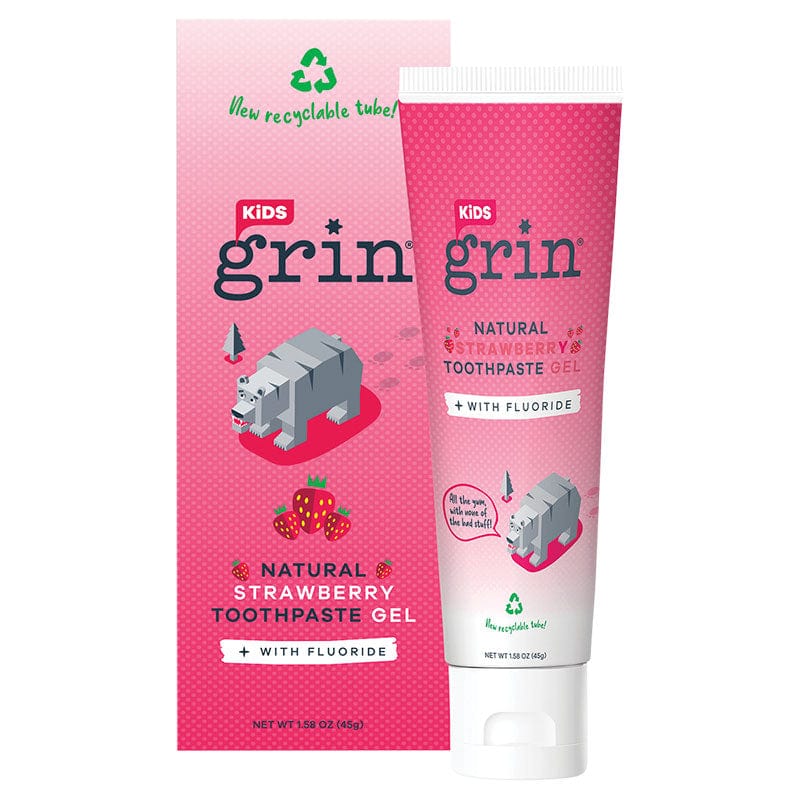 Grin Toothpaste - Kids Strawberry Gel with Fluoride 45g