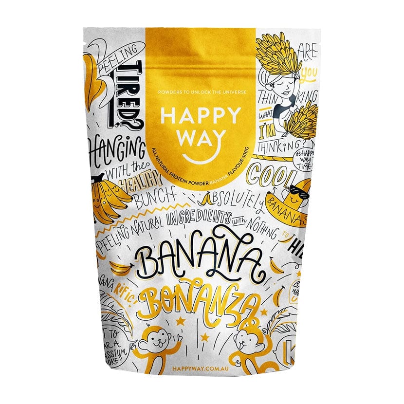 Happy Way Whey Protein Powder Banana 500g