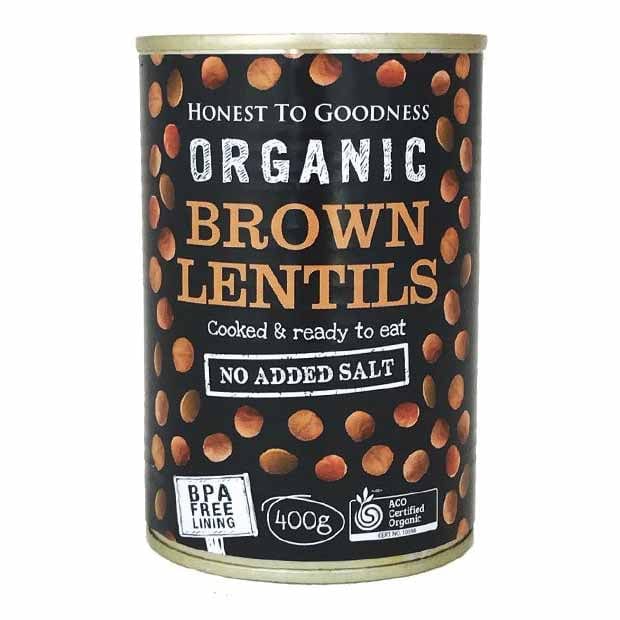 Honest to Goodness Brown Lentils (Cooked) 400g