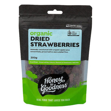 Honest to Goodness Organic Dried Strawberries 200g