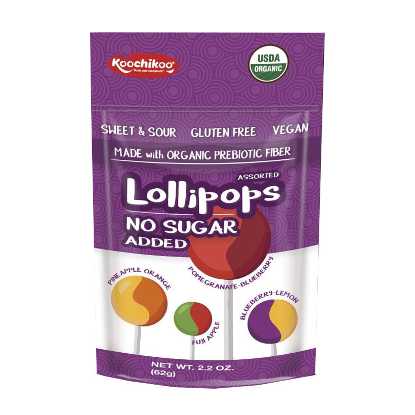 Koochikoo Organic No Sugar Lollipops 62g