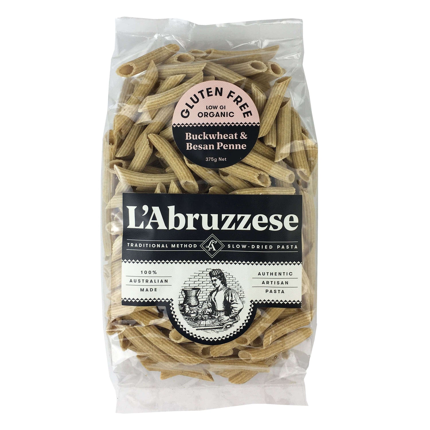 L'Abruzzese Pasta - Penne Besan and Buckwheat 375g