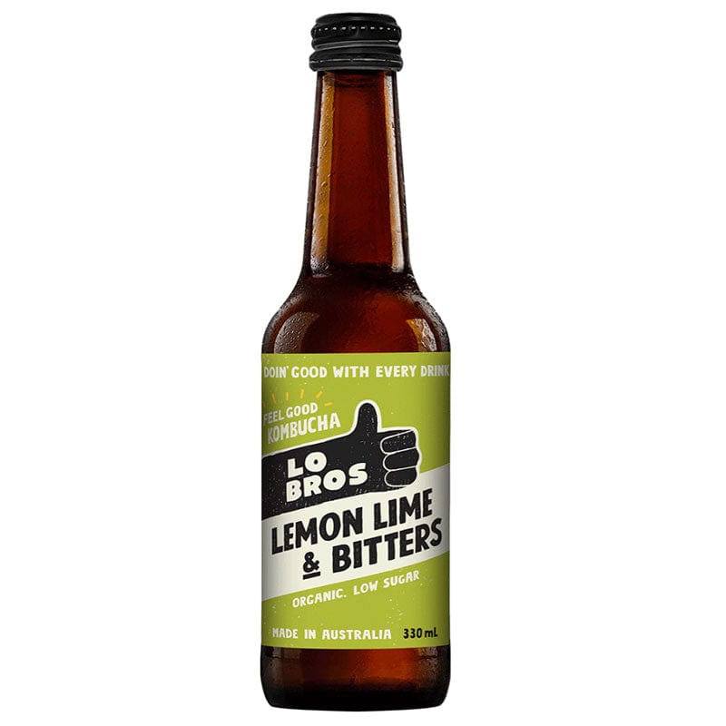 Lo Bros Lemon Lime and Bitters Kombucha 330ml