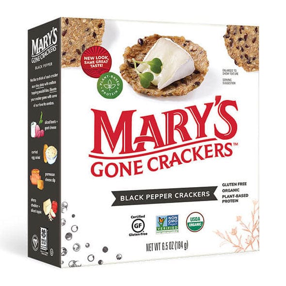 Maryâ€™s Gone Crackers Black Pepper Crackers 184g