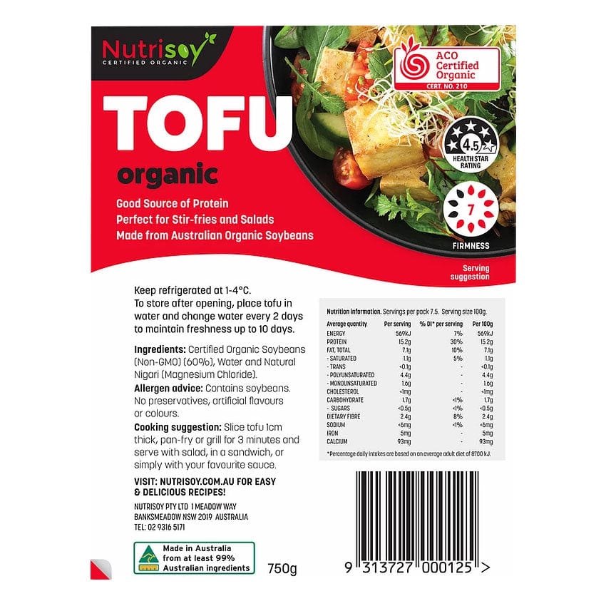 Nutrisoy Organic Tofu 750g