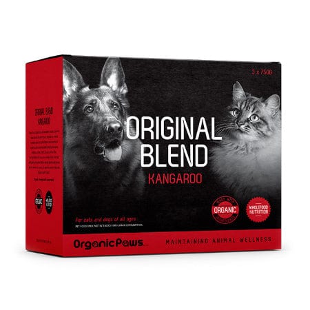 Organic Paws Original Blend Kangaroo 3x750g Organic Delivery Sydney