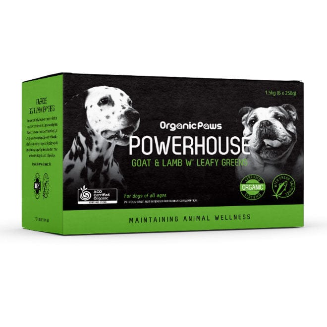 Organic Paws Powerhouse Goat and Lamb with Leafy Greens 6 x 250g