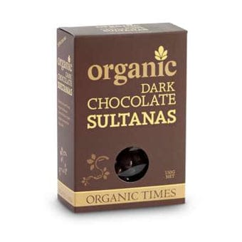 Organic Times Dark Chocolate Coated Sultanas 150g