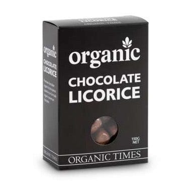 Organic Times Milk Chocolate Coated Licorice 150g