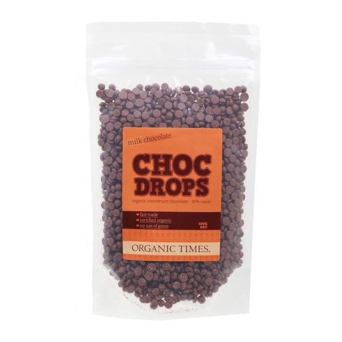 Organic Times Milk Chocolate Drops Chips 200g