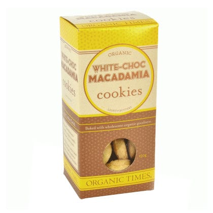 Organic Times White Chocolate Macadamia Cookies 150g