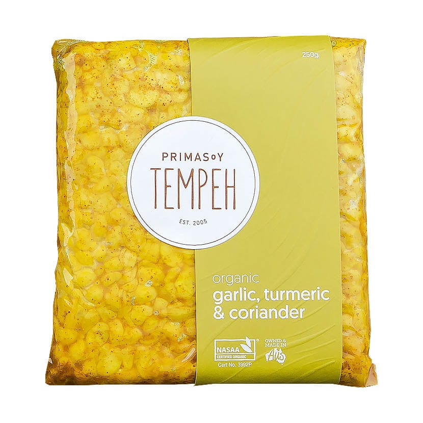 Primasoy Organic Garlic, Turmeric and Coriander Tempeh 250g