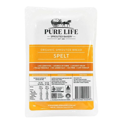 Pure Life Sprouted Spelt Bread 1.1kg