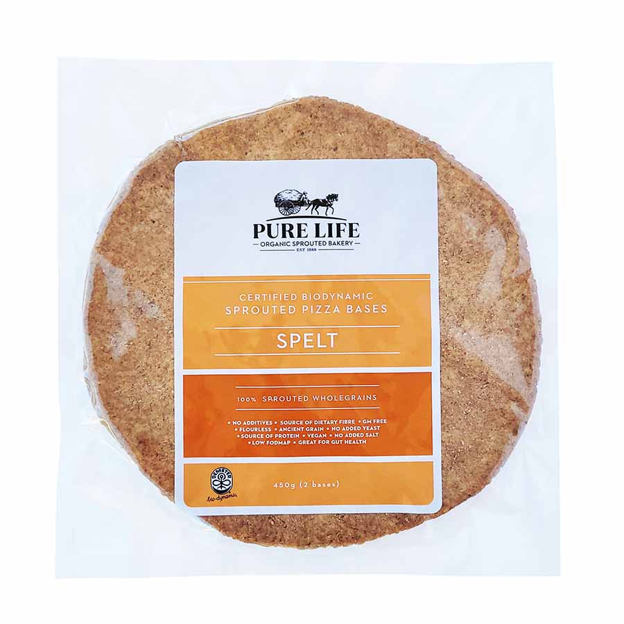 Pure Life Sprouted Spelt Pizza Base 450g