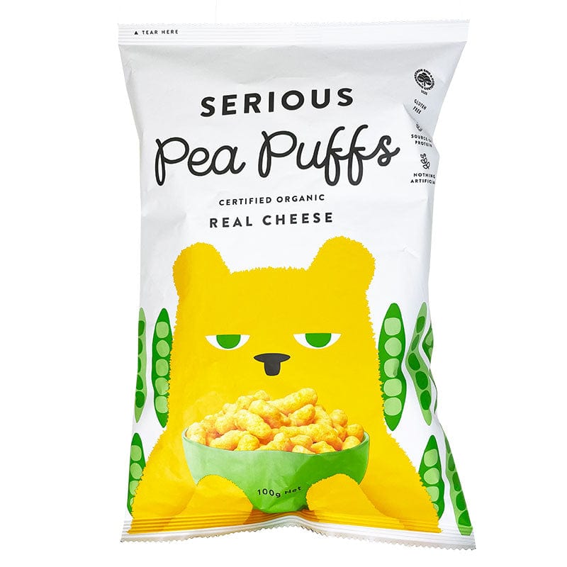Serious Pea Puffs Real Cheese Organic 100g