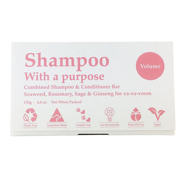 Shampoo with a Purpose Volume Shampoo and Conditioning Bar 135g