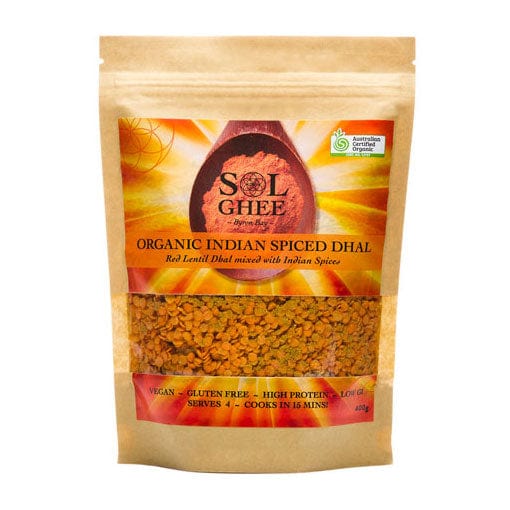 Sol Organics Organic Indian Spiced Dhal Red Lentil Dhal Mix 400g