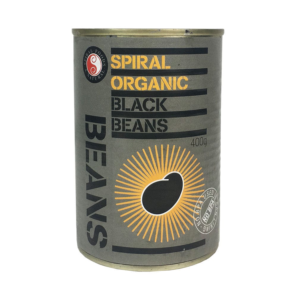Spiral Black Beans 400g