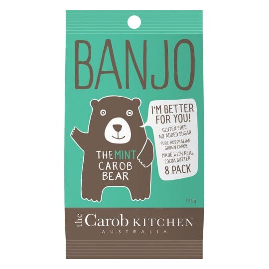 The Carob Kitchen Banjo The Mint Carob Bear - 8 pack 120g
