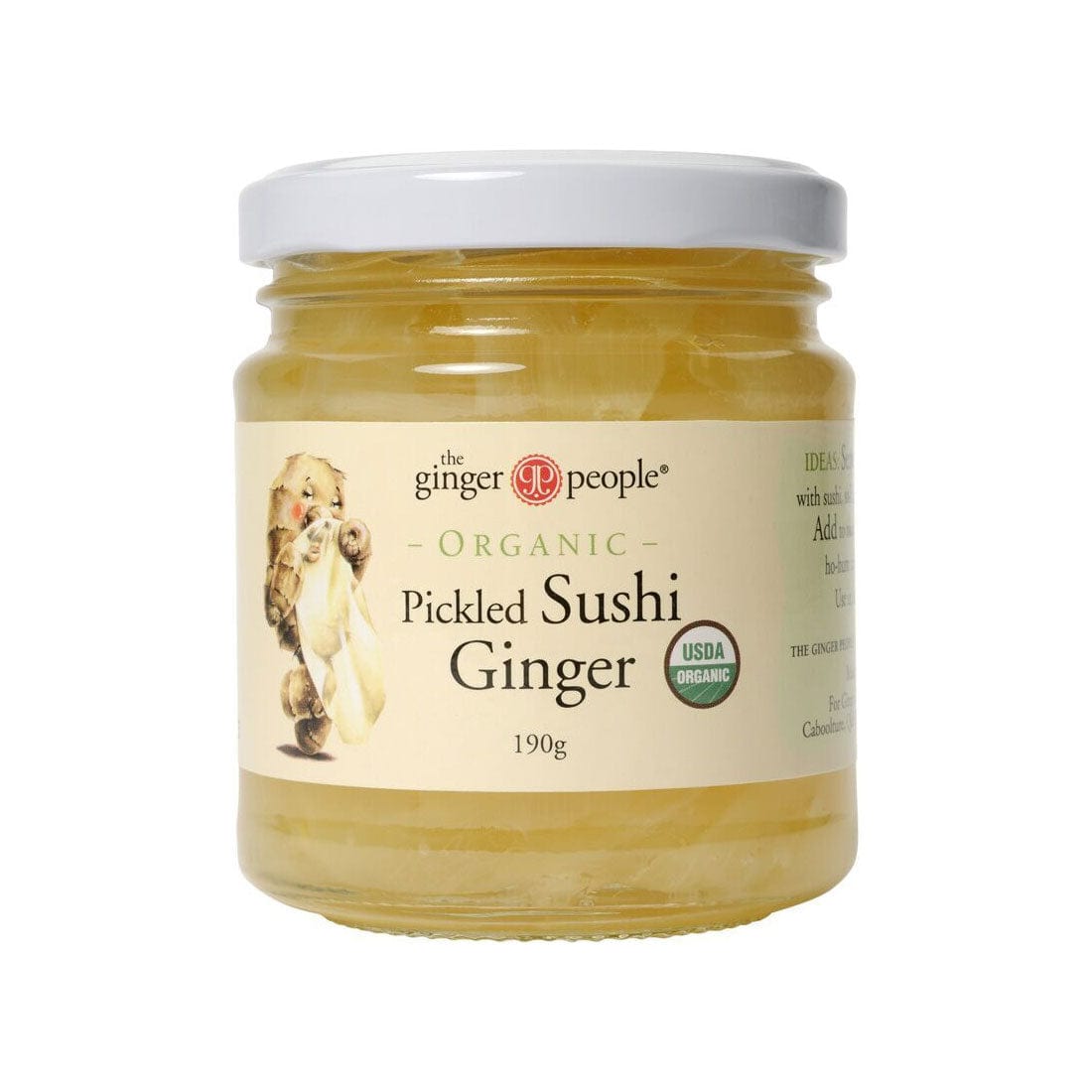 The Ginger People Pickled Sushi Ginger Organic 190g