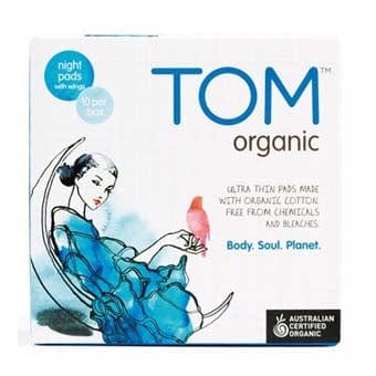 Tom Organic Pads Wings Super - Ultra Thin 10's